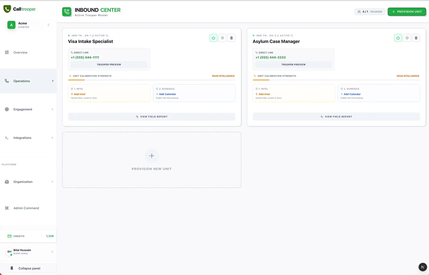 Professional Intake Demo
